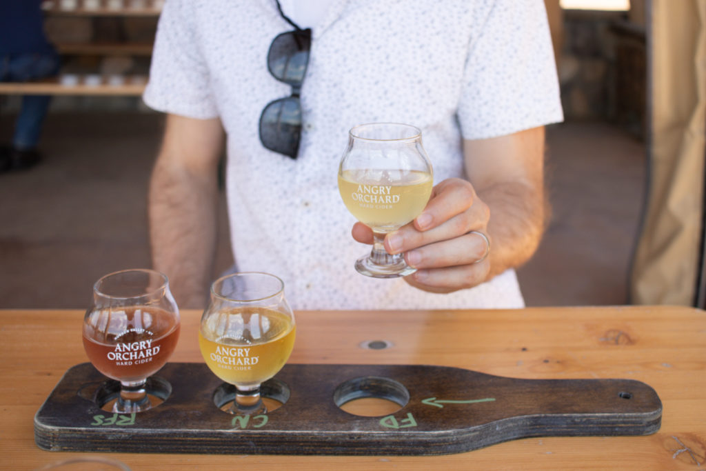 Flight of cider from Angry Orchard 