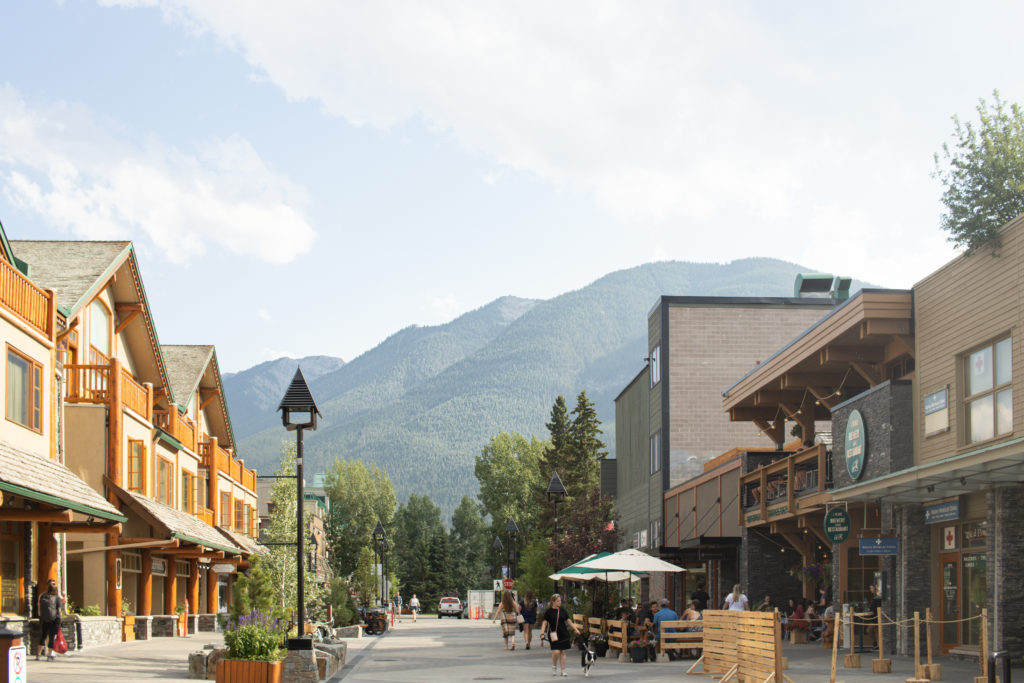 View of Bear Street in in Banff National Park